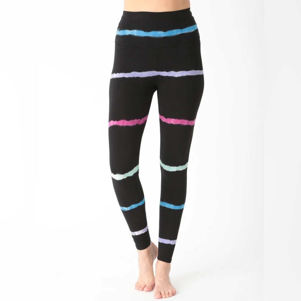 Electric & Rose Sunset Onyx Leggings Black Colorful
